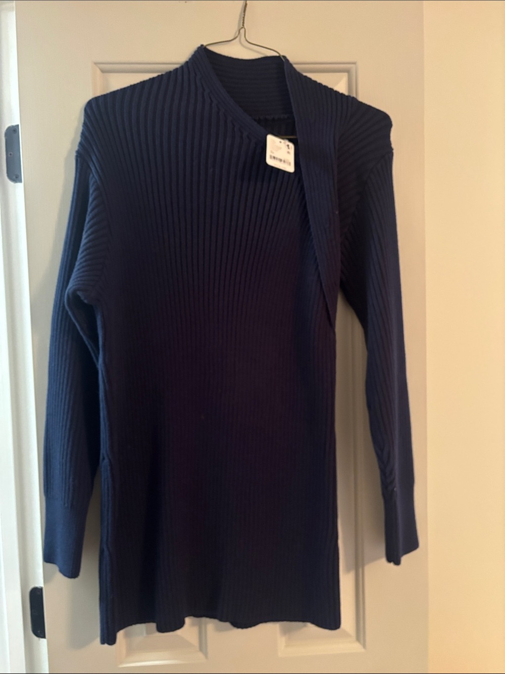 Free People Ribbed Navy Long Sleeve Tunic